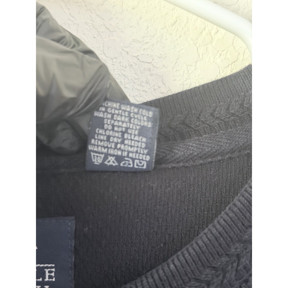 Pebble Beach Golf Sweater Men's Large Black Crewneck Embroidered Logo Pullover - Picture 6 of 12